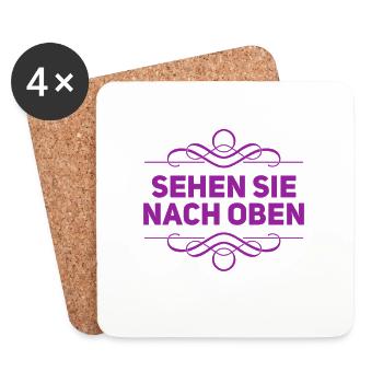 Blick in den Himmel - Untersetzer (4er-Set) - Weiß - Vorne