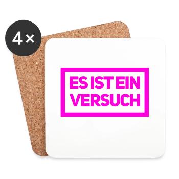ein Versuch ist es wert - Untersetzer (4er-Set) - Weiß - Vorne