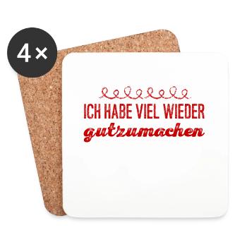 Wiedergutmachen - Untersetzer (4er-Set) - Weiß - Vorne