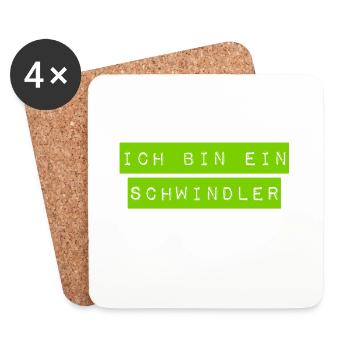 ich bin ein Schwindler - Untersetzer (4er-Set) - Weiß - Vorne