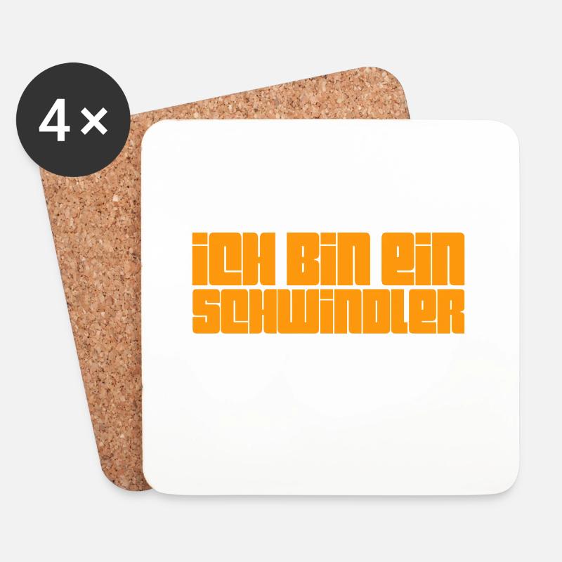 ich lüge gern - Untersetzer (4er-Set) - Weiß