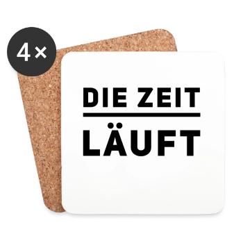 wir müssen uns beeilen - Untersetzer (4er-Set) - Weiß - Vorne