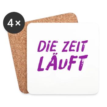 ich schau auf die Uhr - Untersetzer (4er-Set) - Weiß - Vorne