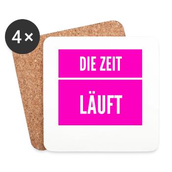 die Uhr tickt - Untersetzer (4er-Set) - Weiß - Vorne