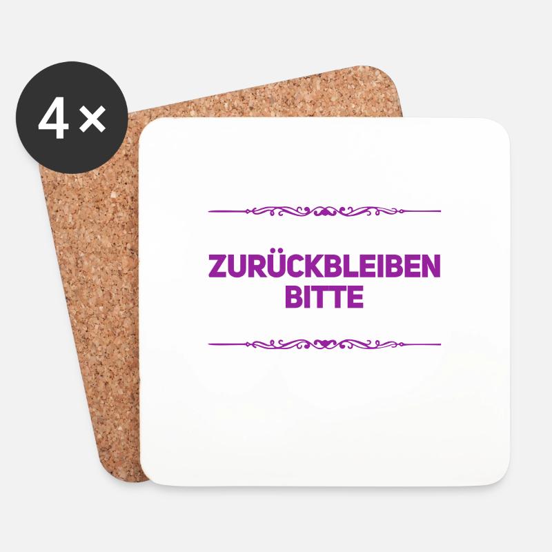 der Zug fährt ab - Untersetzer (4er-Set) - Weiß