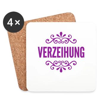 ich bitte um Verzeihung - Untersetzer (4er-Set) - Weiß - Vorne