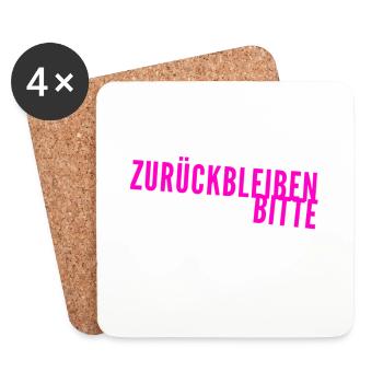 seien sie vorsichtig - Untersetzer (4er-Set) - Weiß - Vorne