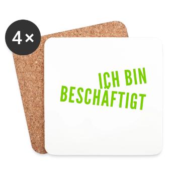 es gibt viel zu tun - Untersetzer (4er-Set) - Weiß - Vorne