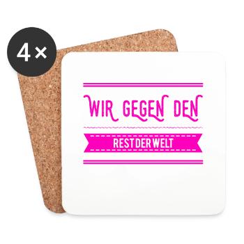 niemand hält uns auf - Untersetzer (4er-Set) - Weiß - Vorne