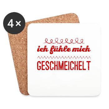 ich fühle mich geschmeichelt - Untersetzer (4er-Set) - Weiß - Vorne