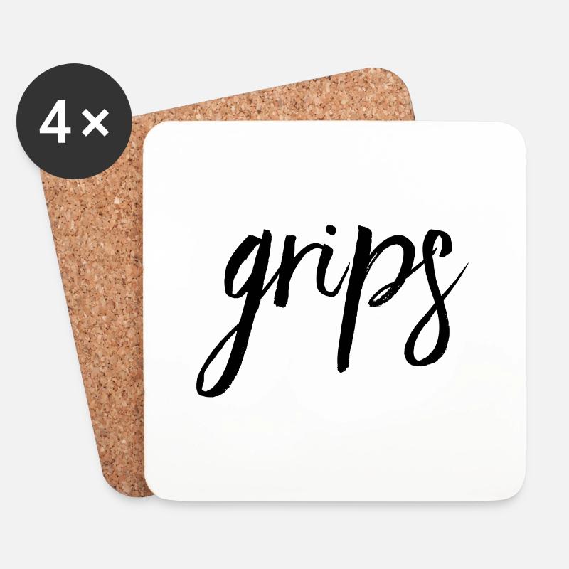 ich habe Grips - Untersetzer (4er-Set) - Weiß