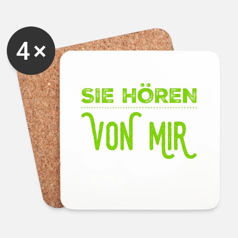ich bin wütend - Untersetzer (4er-Set) - Weiß