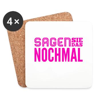 eine Wiederholung kann nicht schaden - Untersetzer (4er-Set) - Weiß - Vorne