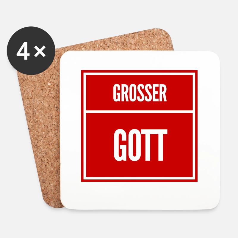 das war ein Schock - Untersetzer (4er-Set) - Weiß