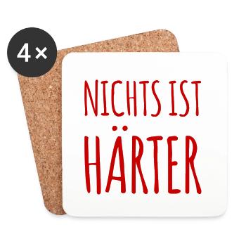 zu hart für diese Welt - Untersetzer (4er-Set) - Weiß - Vorne