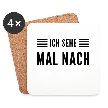 mal nachsehen - Untersetzer (4er-Set) - Weiß - Vorne