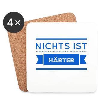 nichts ist härter - Untersetzer (4er-Set) - Weiß - Vorne