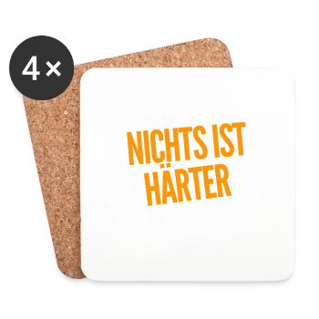 nichts ist härter - Untersetzer (4er-Set) - Weiß - Vorne