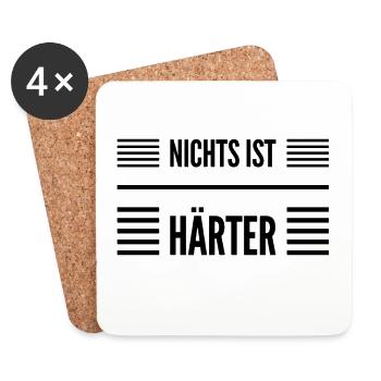 was könnte härter sein - Untersetzer (4er-Set) - Weiß - Vorne