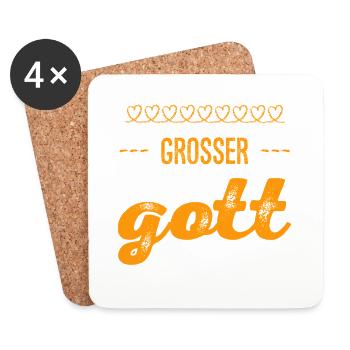 wie kann das sein - Untersetzer (4er-Set) - Weiß - Vorne