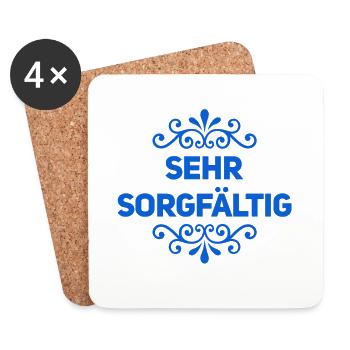 ich mag es sorgfältig - Untersetzer (4er-Set) - Weiß - Vorne