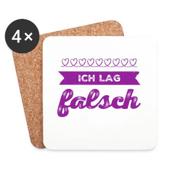 ich habe mich geirrt - Untersetzer (4er-Set) - Weiß - Vorne
