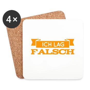 im Irrtum - Untersetzer (4er-Set) - Weiß - Vorne