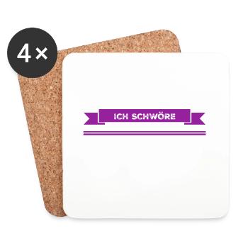 darauf gebe ich dir Brief und Siegel - Untersetzer (4er-Set) - Weiß - Vorne