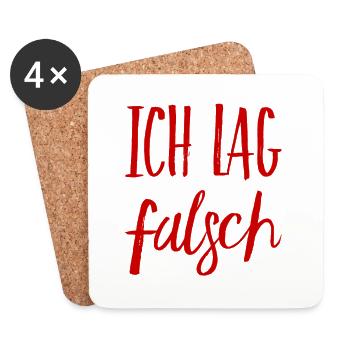 es war ein Irrtum - Untersetzer (4er-Set) - Weiß - Vorne