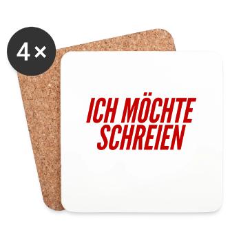 schreien ist mein Ding - Untersetzer (4er-Set) - Weiß - Vorne