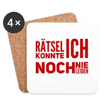 Rätsel sind nicht mein Ding - Untersetzer (4er-Set) - Weiß - Vorne