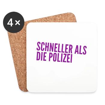 schnell geht immer - Untersetzer (4er-Set) - Weiß - Vorne