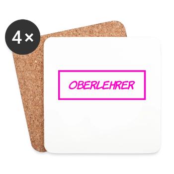 Oberlehrer - Untersetzer (4er-Set) - Weiß - Vorne