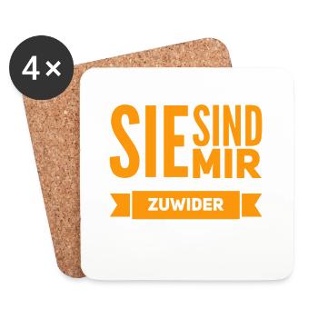 sie sind mir zuwieder - Untersetzer (4er-Set) - Weiß - Vorne