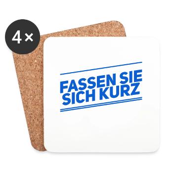 kurz und knapp - Untersetzer (4er-Set) - Weiß - Vorne