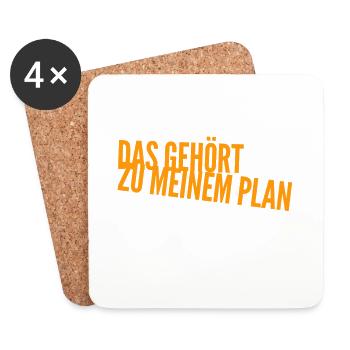 alles Teil des Plans - Untersetzer (4er-Set) - Weiß - Vorne