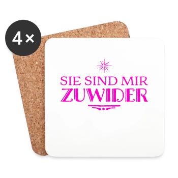 ich lehne sie ab - Untersetzer (4er-Set) - Weiß - Vorne