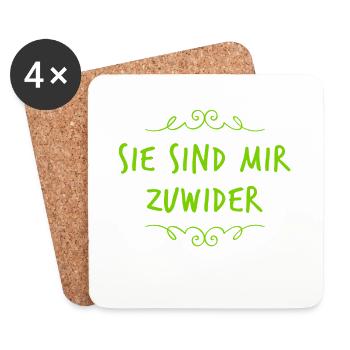 sie sind mir unsympathisch - Untersetzer (4er-Set) - Weiß - Vorne