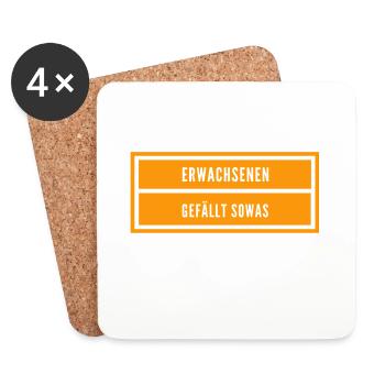 Erwachsene lieben das - Untersetzer (4er-Set) - Weiß - Vorne