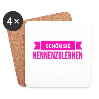 schön sie kennenzulernen - Untersetzer (4er-Set) - Weiß - Vorne