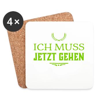 Zeit zu gehen - Untersetzer (4er-Set) - Weiß - Vorne