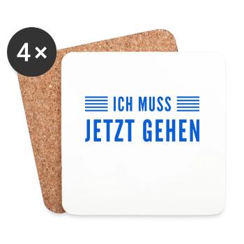 Zeit zu gehen - Untersetzer (4er-Set) - Weiß - Vorne