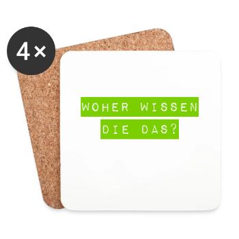 das sollten die nicht wissen - Untersetzer (4er-Set) - Weiß - Vorne