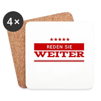 was sie sagen ist interessant - Untersetzer (4er-Set) - Weiß - Vorne