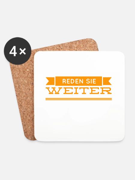 was sie sagen ist spannend - Untersetzer (4er-Set) - Weiß