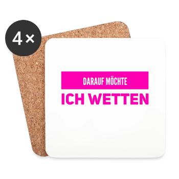 wetten geht immer - Untersetzer (4er-Set) - Weiß - Vorne