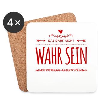 es ist nicht zu glauben - Untersetzer (4er-Set) - Weiß - Vorne