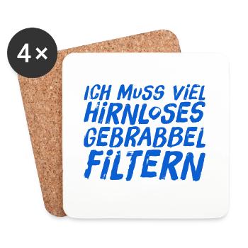 viele Menschen erzählen Blödsinn - Untersetzer (4er-Set) - Weiß - Vorne