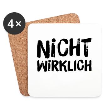 ich will das nicht - Untersetzer (4er-Set) - Weiß - Vorne