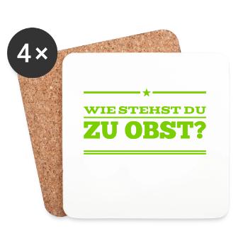 magst Du Obst - Untersetzer (4er-Set) - Weiß - Vorne